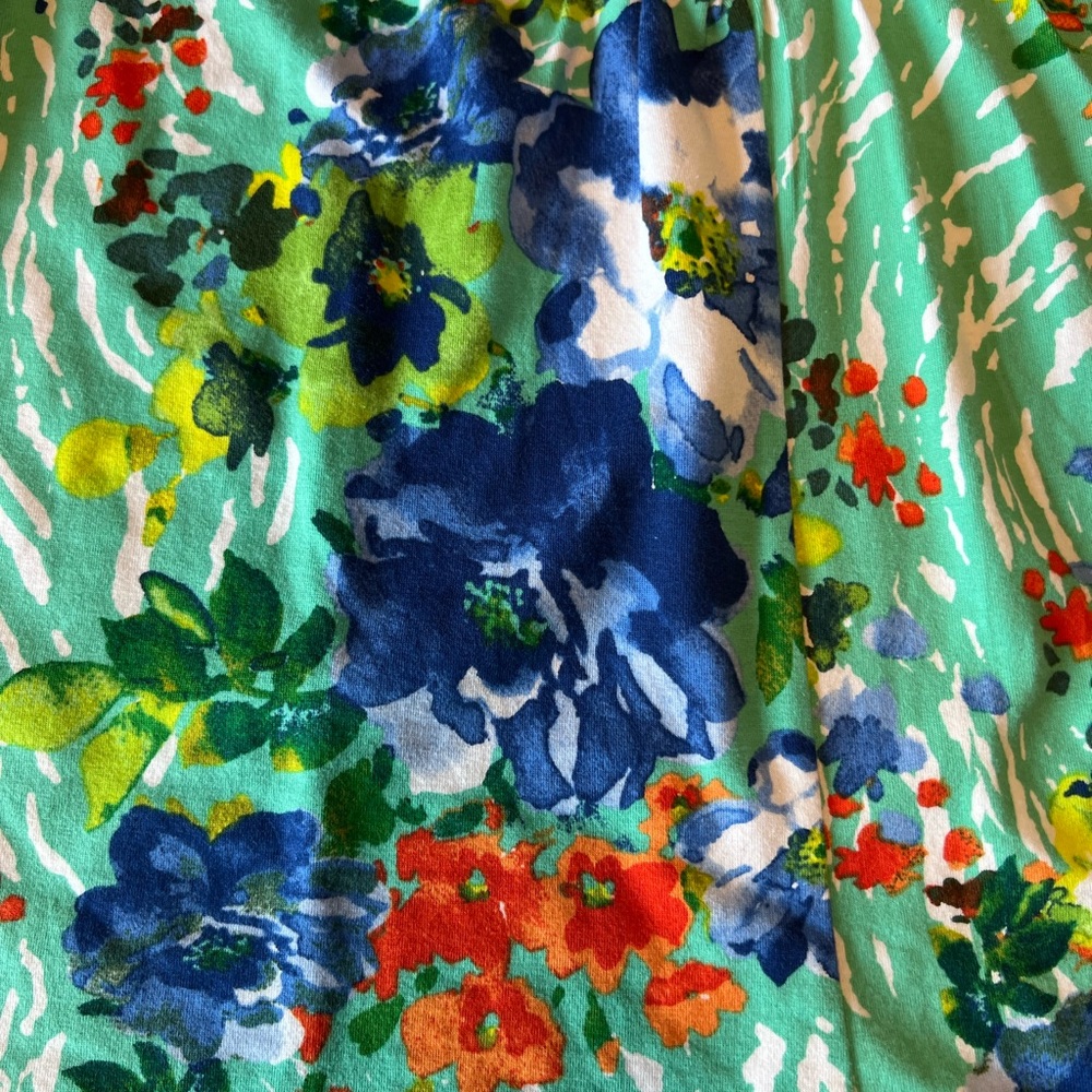 Caribbean Joe Island Supply Co. 3/4 Sleeve Floral Top - Size Midiem - Picture 3 of 9